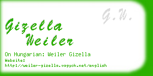 gizella weiler business card